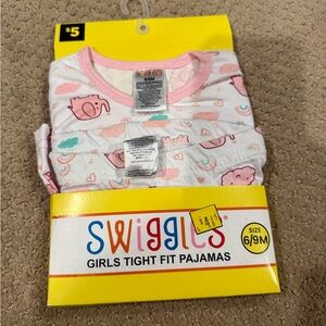 6 FOR $15 NWT 6/9 month girls pajamas elephants